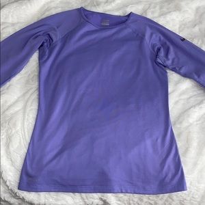 Lavender Nike pro long sleeve running shirt